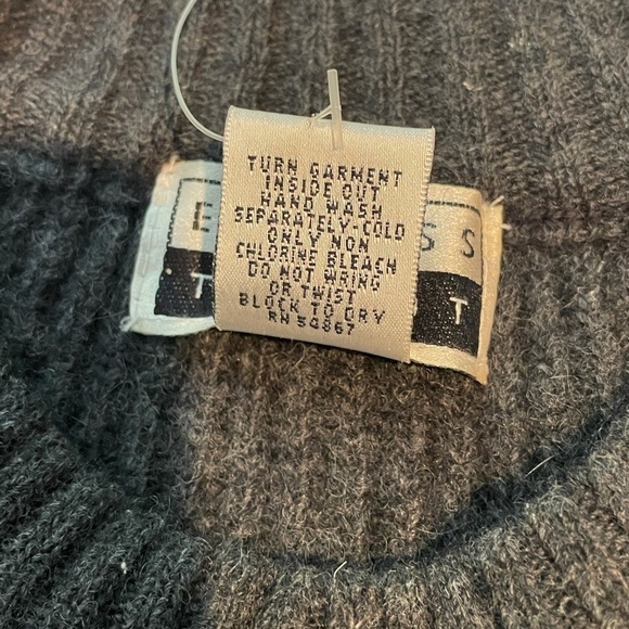 New Vintage Express Tricot lambswool angora gray sweater front pockets vintage - Picture 5 of 9